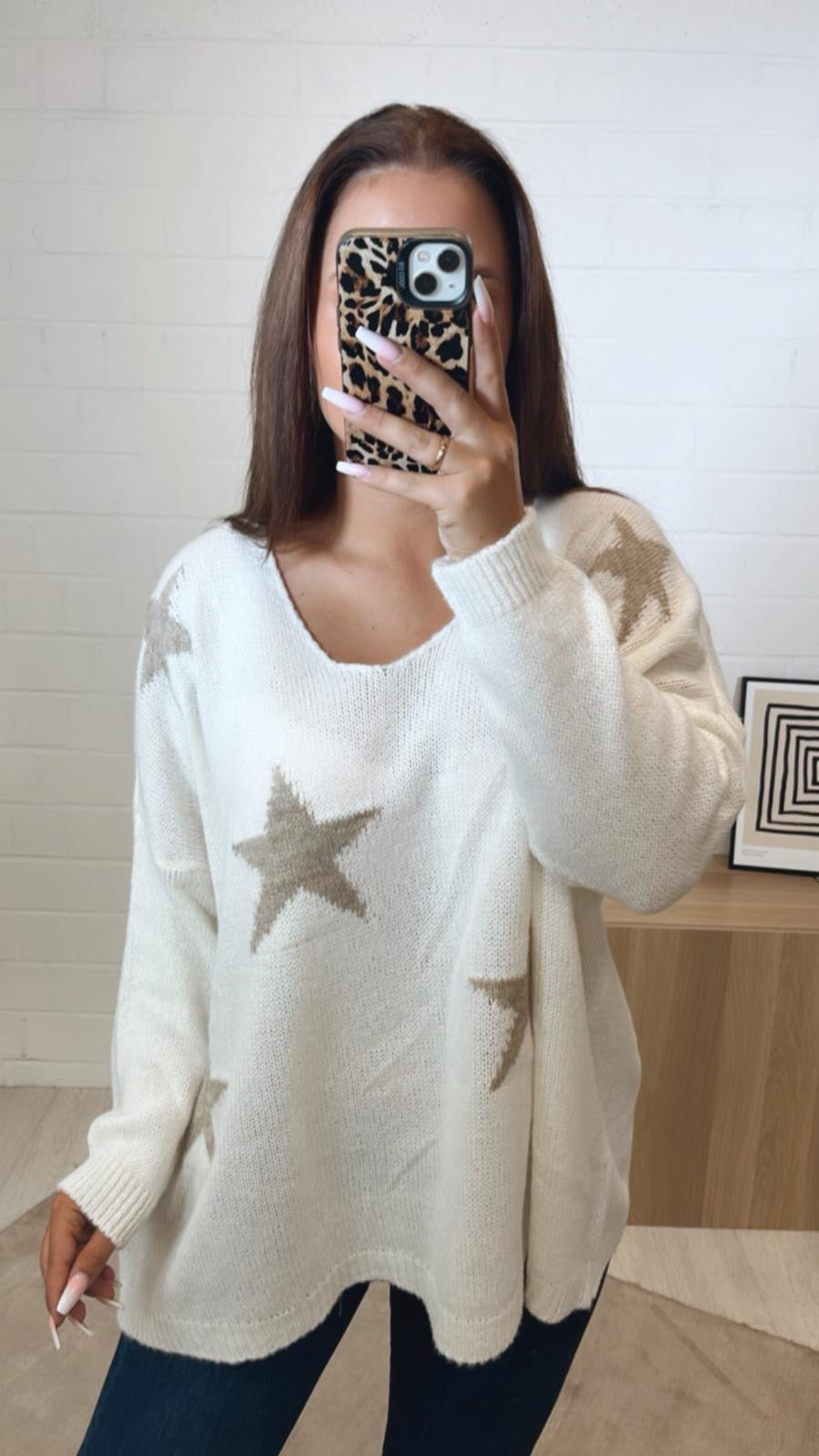 Sternen Strickpullover