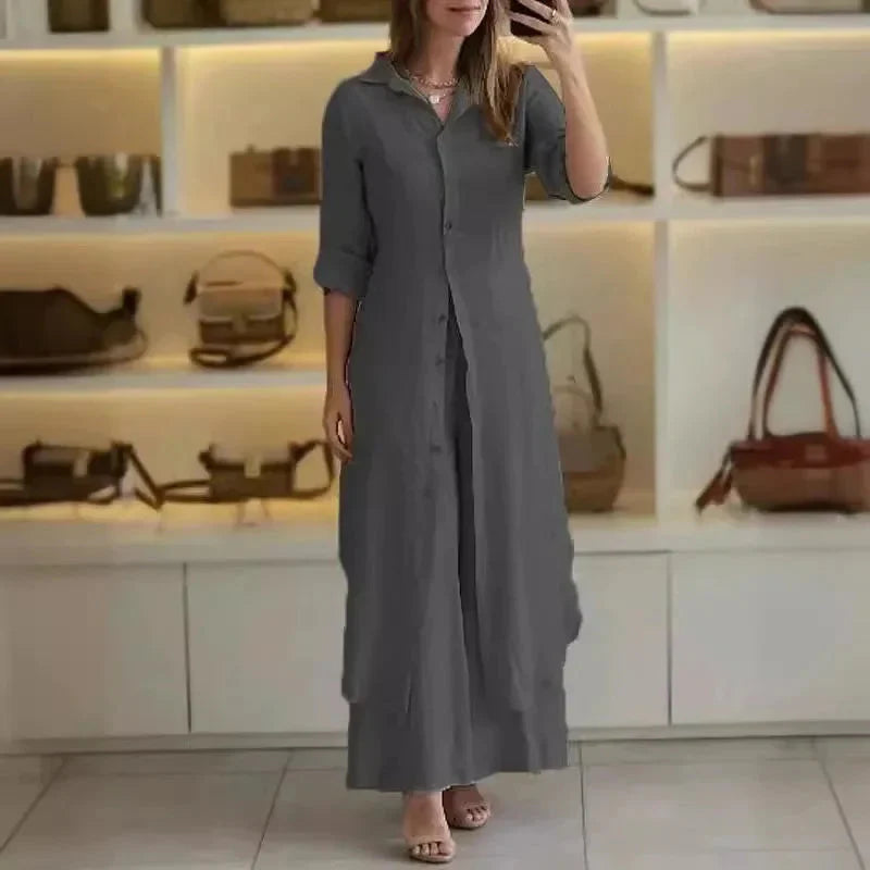 Leichtes Hemdblusenkleid mit Knopfleiste