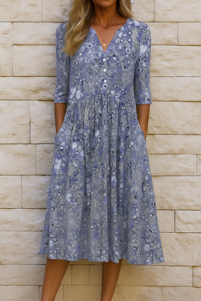 Miranda | Elegantes Kleid mit V-Ausschnitt