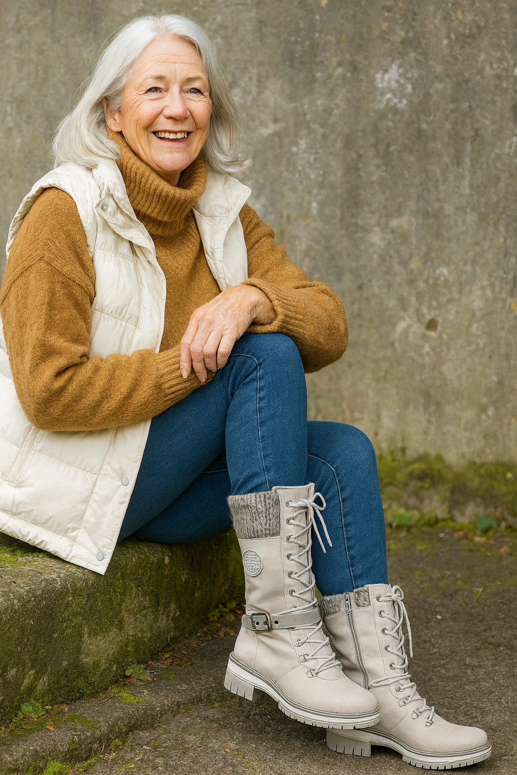 Wasserdichte kniehohe Schneestiefel