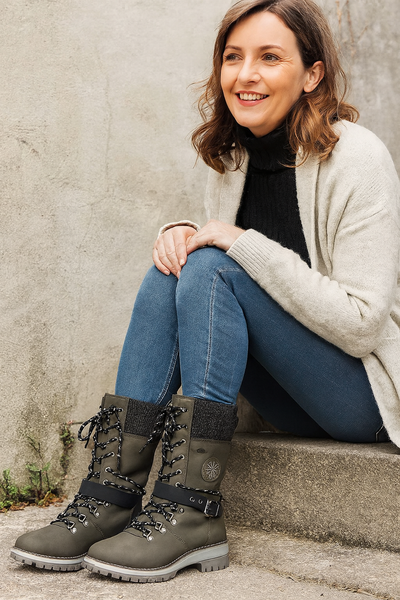 Wasserdichte kniehohe Schneestiefel