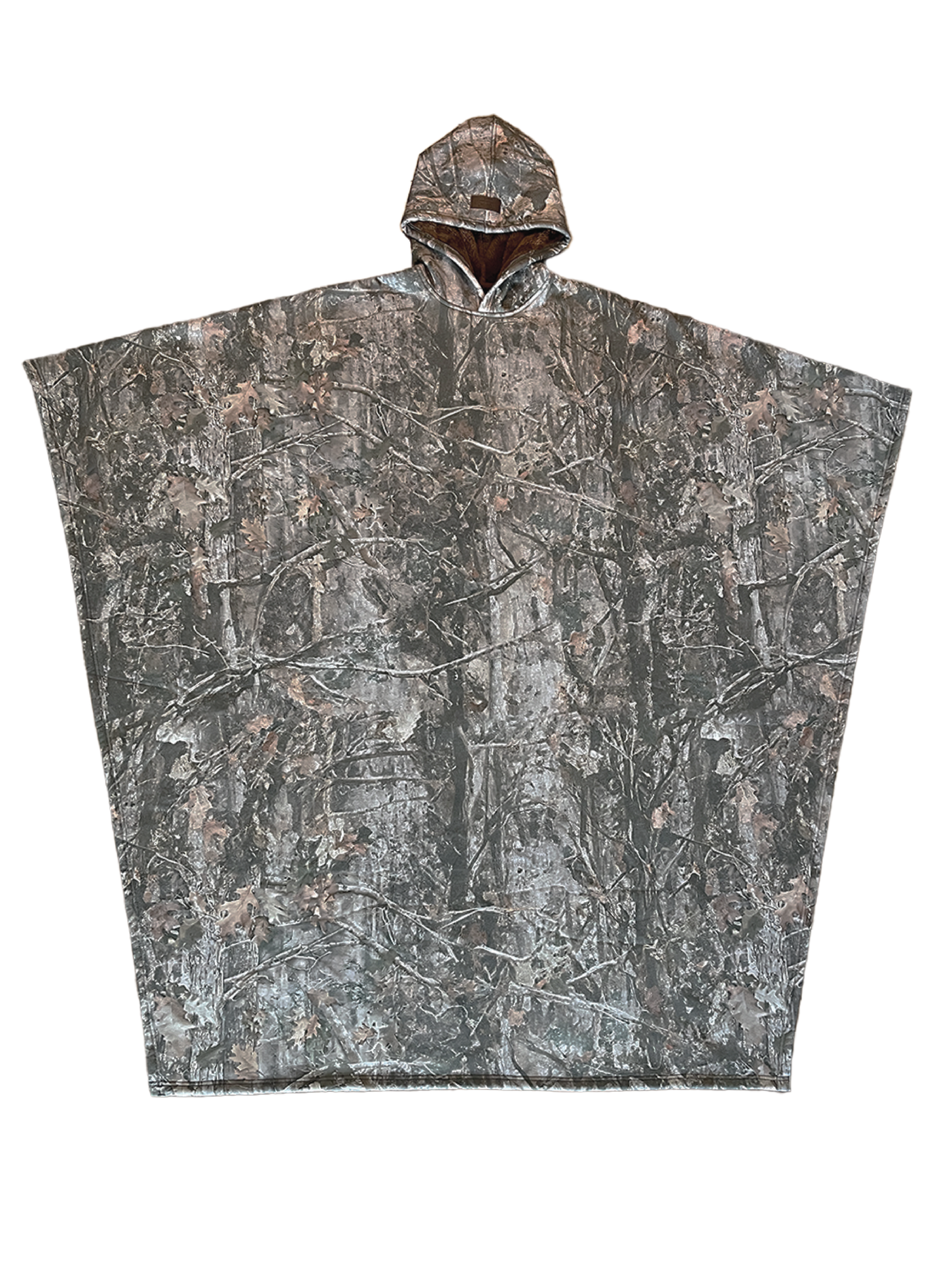 Fleece-Poncho mit Kapuze