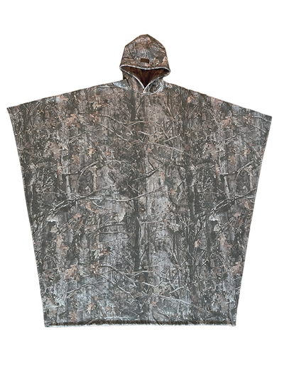 Fleece-Poncho mit Kapuze