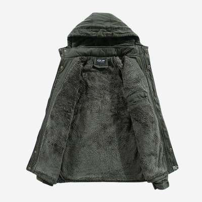 Gefütterte Winterjacke mit Kapuze