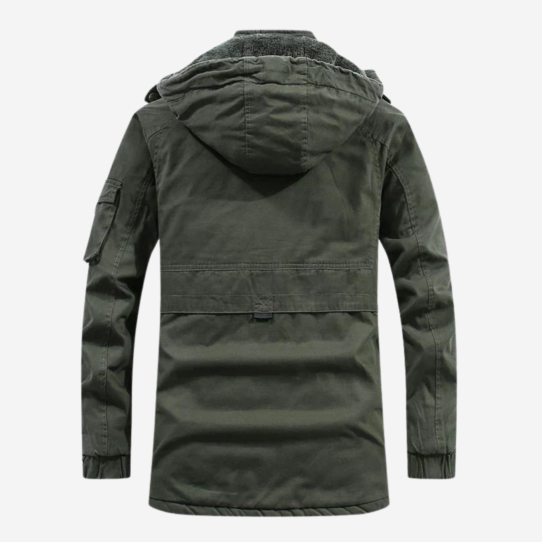 Gefütterte Winterjacke mit Kapuze