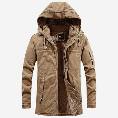 Gefütterte Winterjacke mit Kapuze