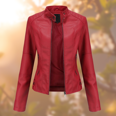 Jovie | Elegante Motorradjacke in Taillenlänge
