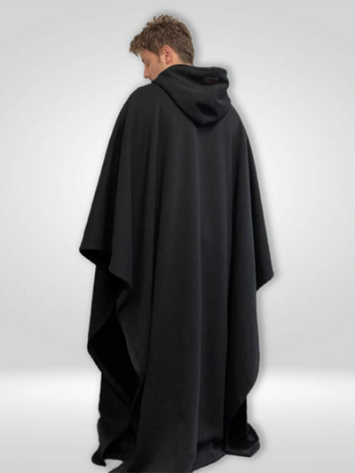 Fleece-Poncho mit Kapuze