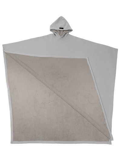 Fleece-Poncho mit Kapuze