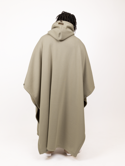 Fleece-Poncho mit Kapuze