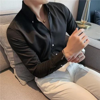 Draven | Elegantes Slim-Fit-Hemd mit Stehkragen
