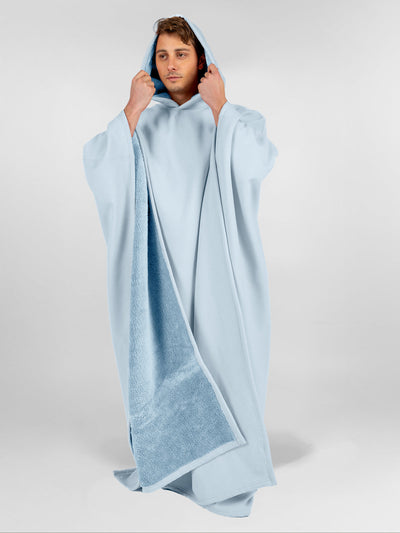 Fleece-Poncho mit Kapuze