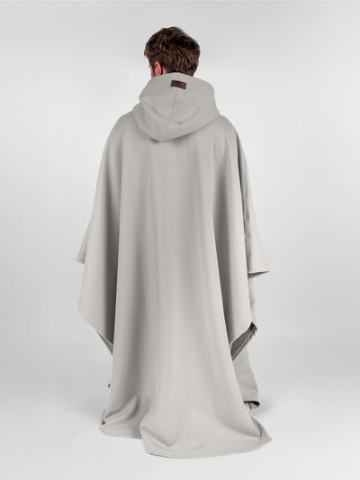 Fleece-Poncho mit Kapuze