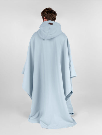 Fleece-Poncho mit Kapuze