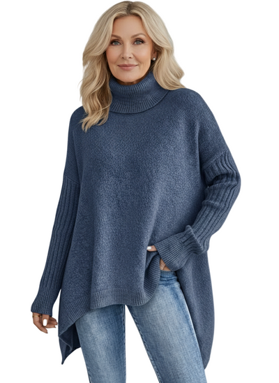 Cassie | Oversize-Strickpullover mit Rollkragen