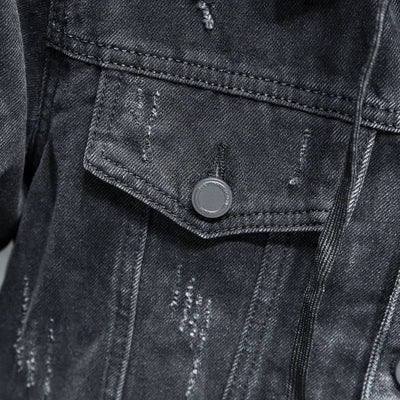 Isaac | Gefütterte Jeansjacke mit Kapuze