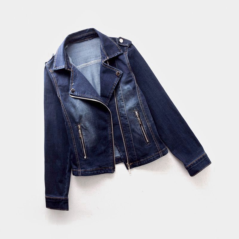 Fria | Bio-Denim Moto-Jacke mit Reißverschluss