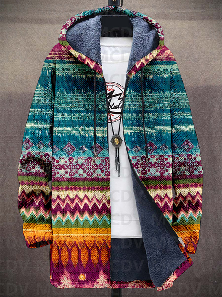 Andi | Boho Chic Sherpa-gefütterte Kapuzenjacke