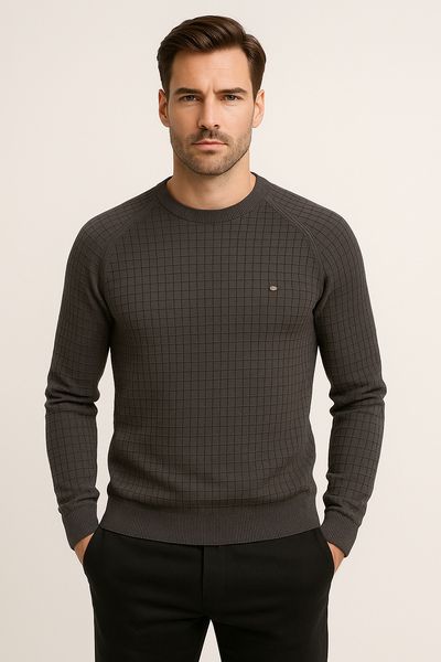 Alrikus | Strukturiertes Rundhals-Sweatshirt