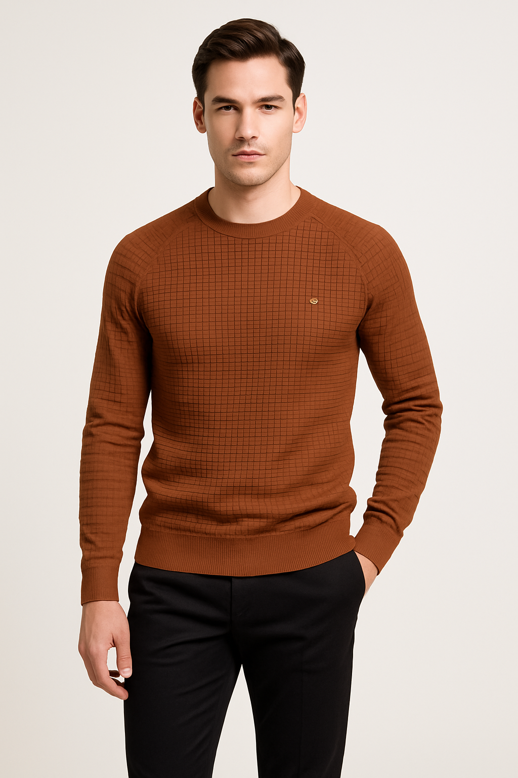 Alrikus | Strukturiertes Rundhals-Sweatshirt