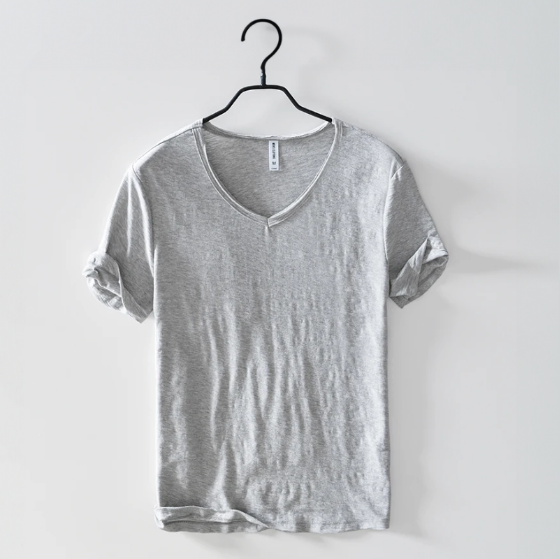 Klassisches Herren-T-Shirt mit V-Ausschnitt – Ewald