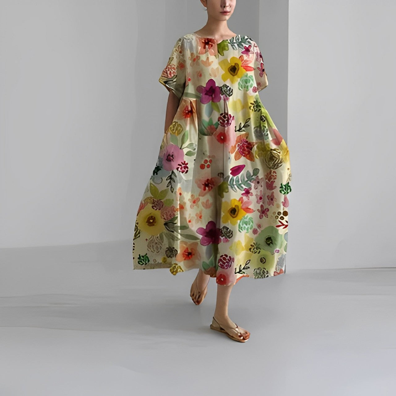 Judith | Locker geschnittenes Blumenkleid