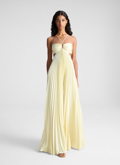 Sienna – Elegantes Kleid mit plissiertem Sonnenaufgang