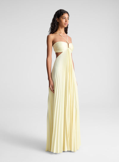 Sienna – Elegantes Kleid mit plissiertem Sonnenaufgang