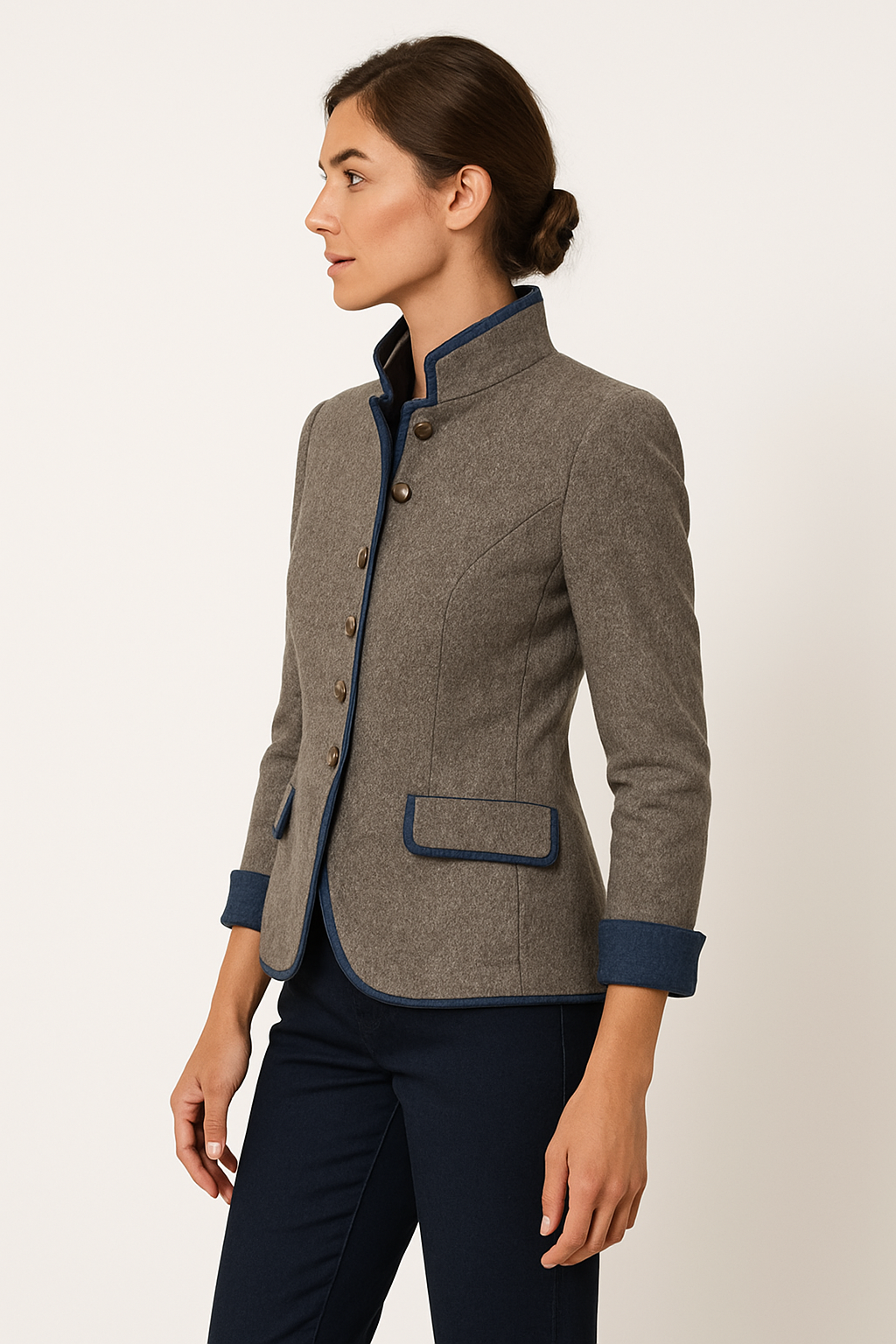 Mary | Eleganter Blazer mit Stehkragen