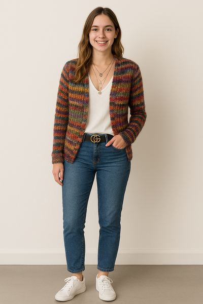 Strickjacke im Farbverlaufsstil