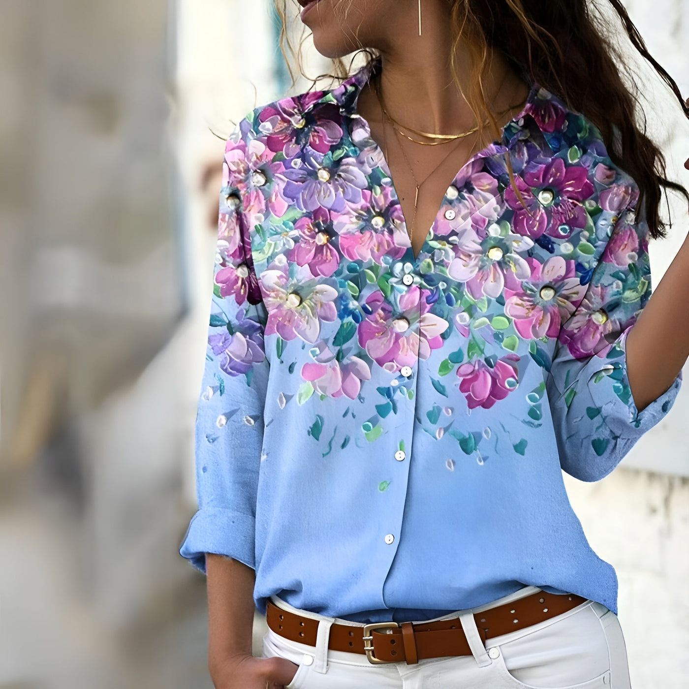 Bettina | Bedruckte Freizeitbluse