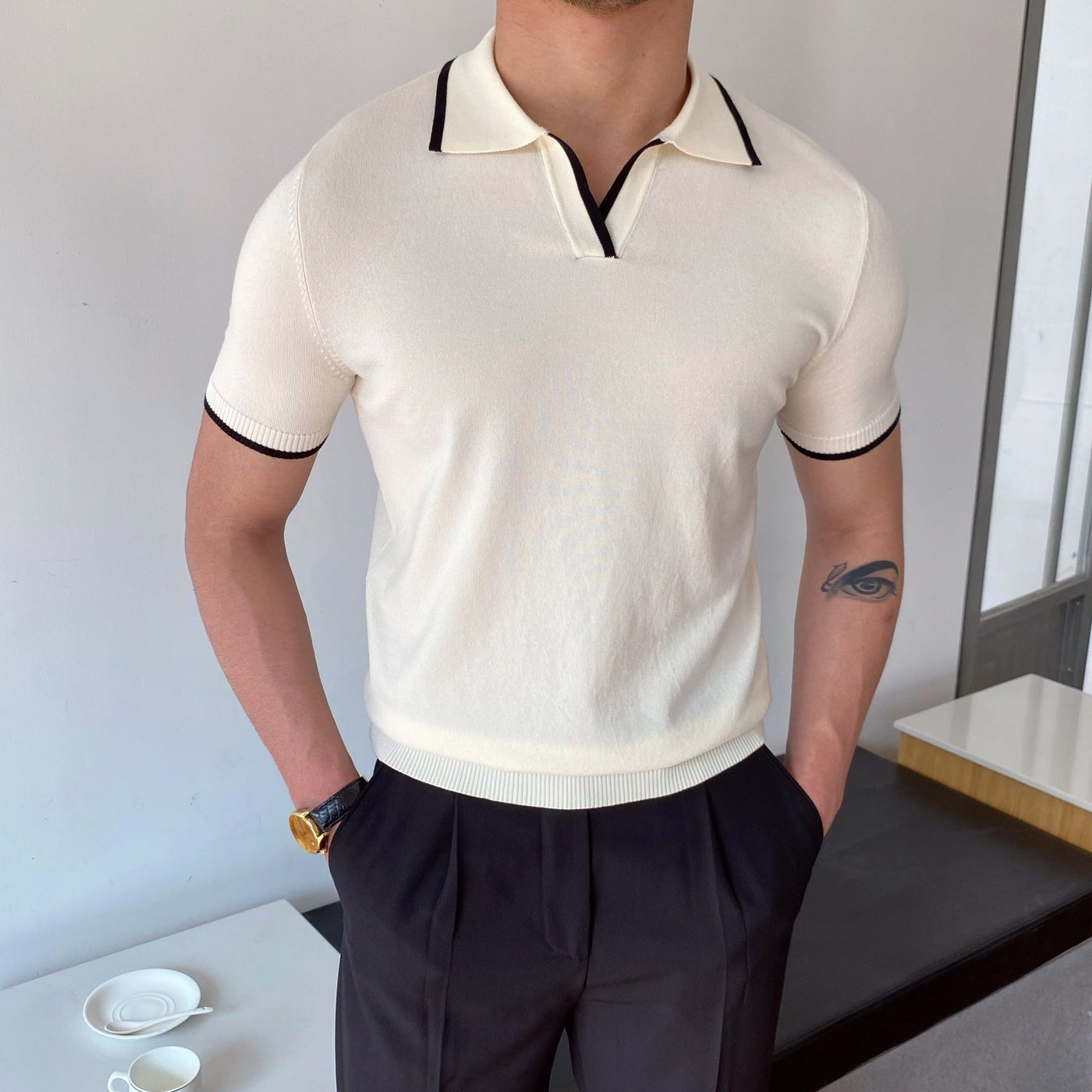 Darian | Lässiges Poloshirt mit Akzentkragen