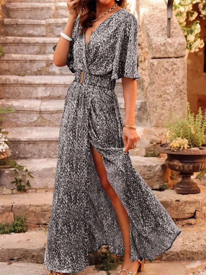 Elyra | Elegantes Maxikleid mit Schmetterlingsärmeln