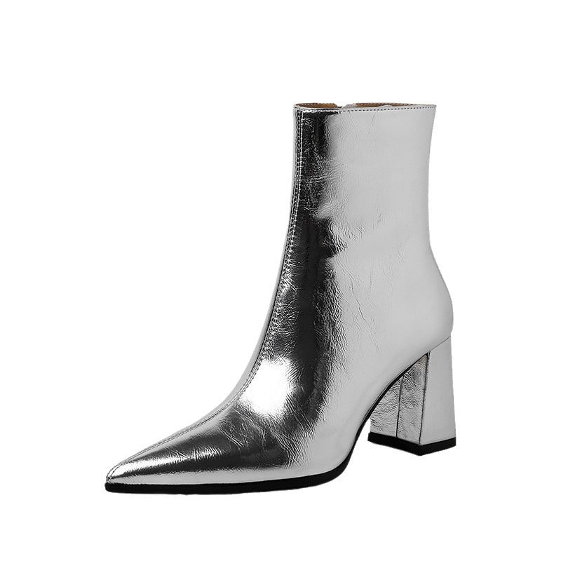 Madelie | Stiefeletten mit Schimmer-Finish
