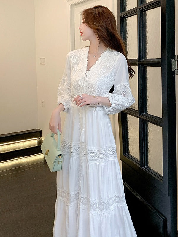 Elanvielle | Maxikleid mit Spitzendetail