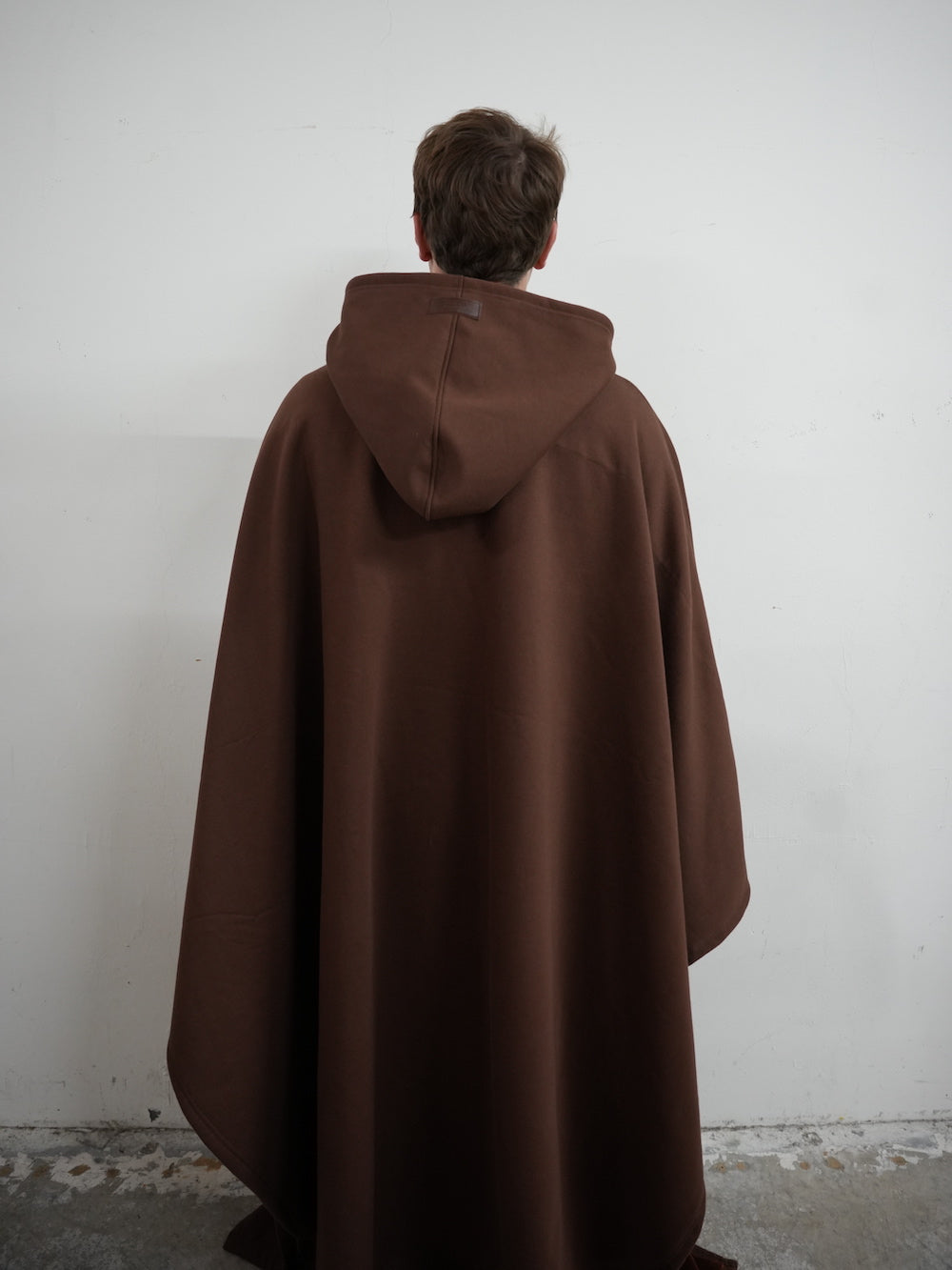 Fleece-Poncho mit Kapuze