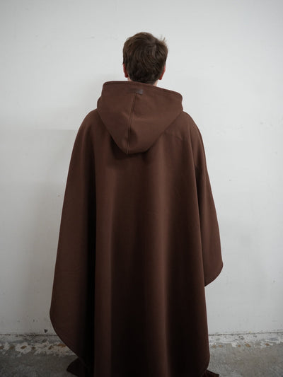 Fleece-Poncho mit Kapuze
