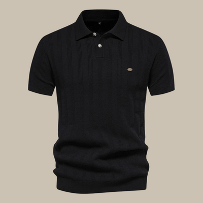 Valentin | Gestricktes Poloshirt mit Knopfleiste