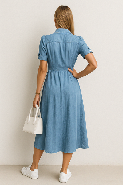 Ingeborga | Klassisches Midikleid aus Denim