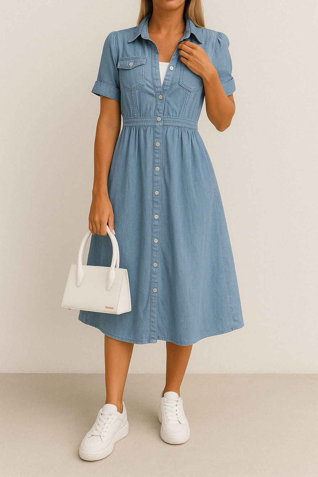 Ingeborga | Klassisches Midikleid aus Denim