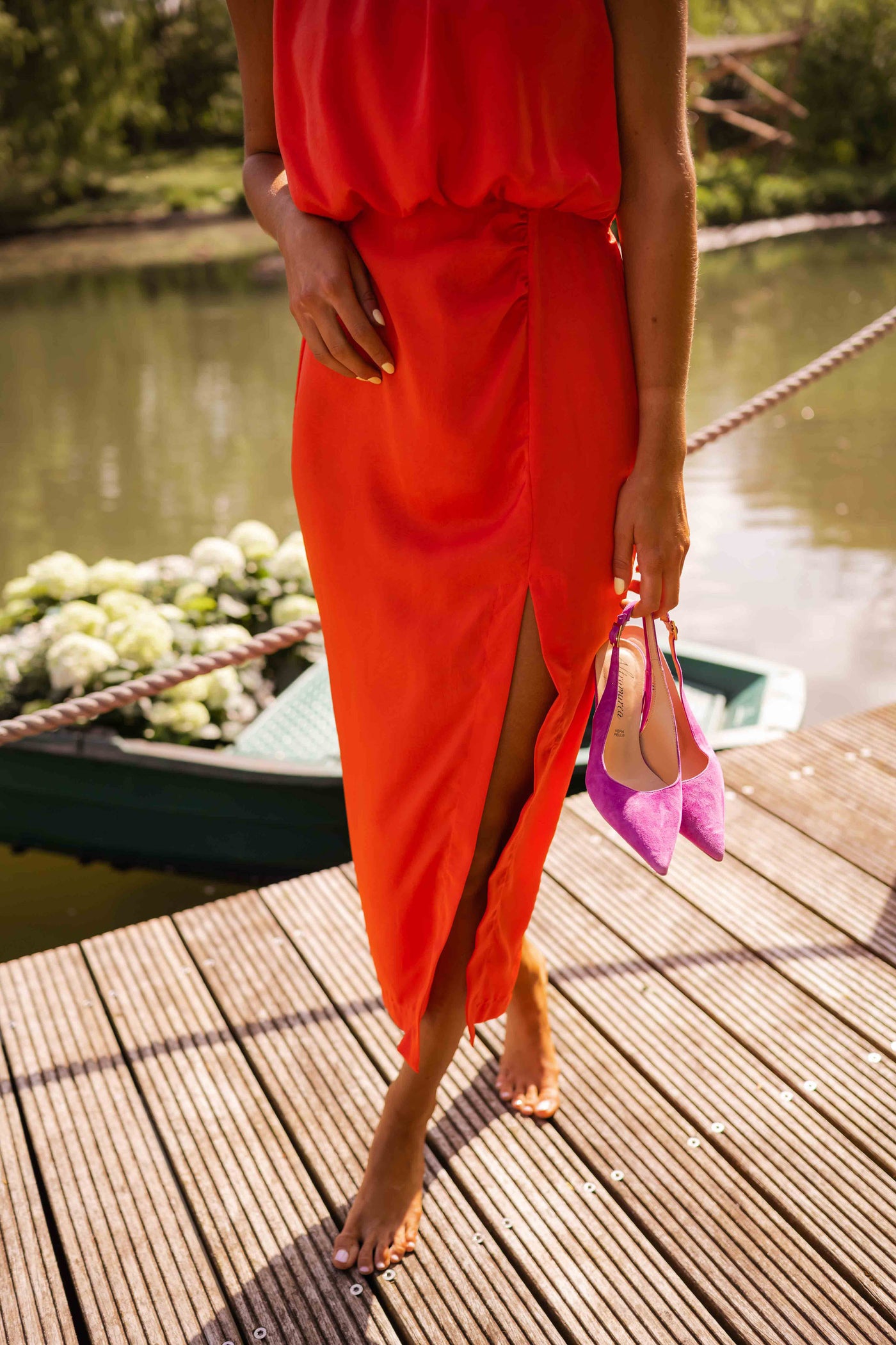 Elegantes Sommer-Midikleid