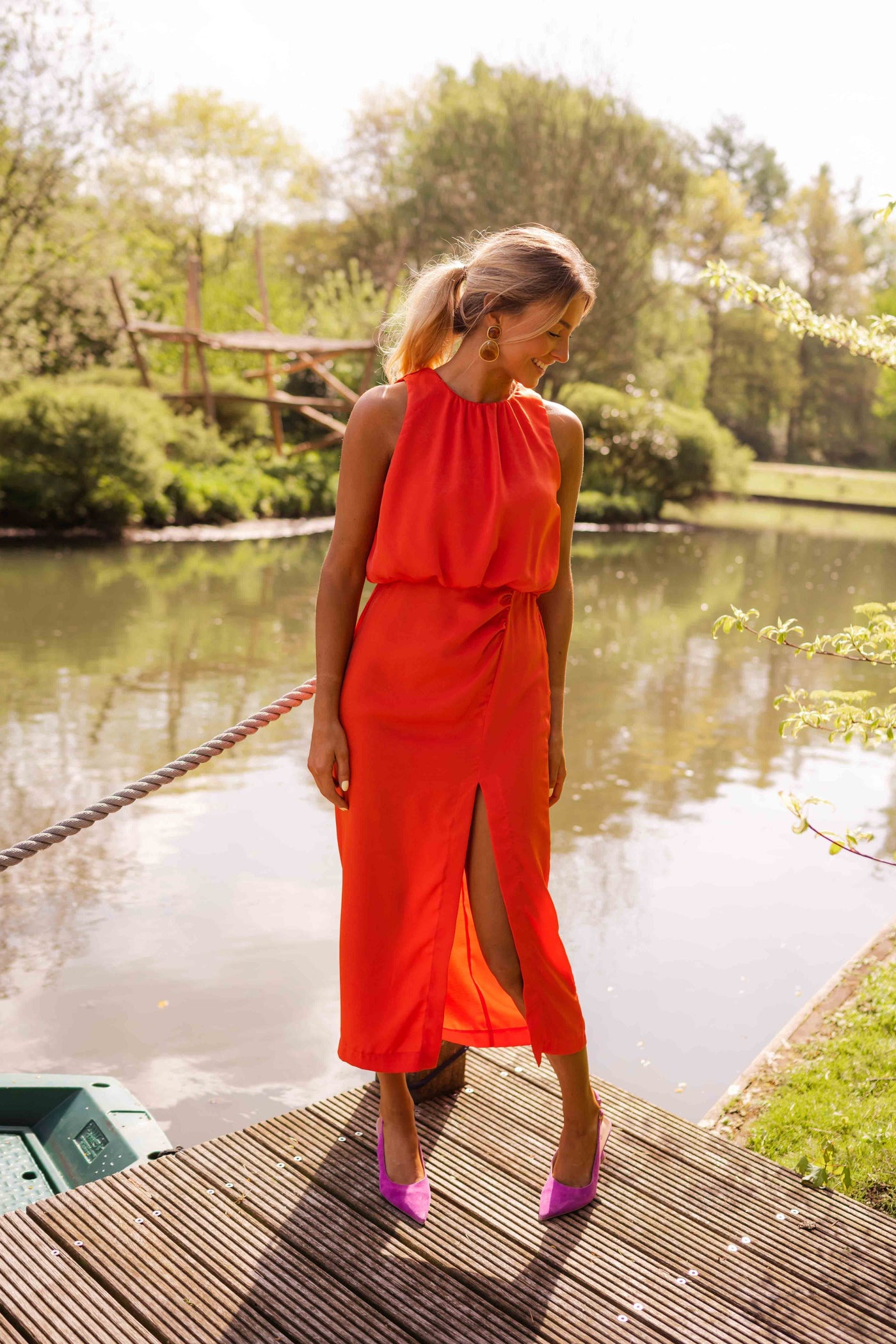 Elegantes Sommer-Midikleid