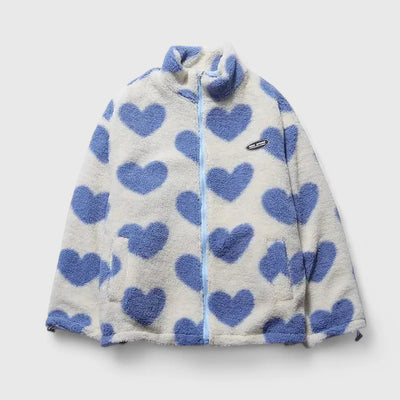 Vea | Flauschige Herz-Fleecejacke