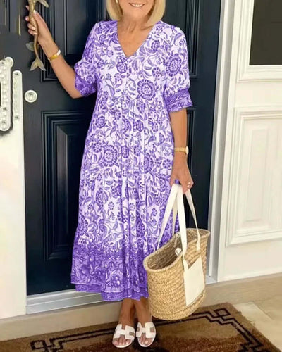 Elora | Geblümtes Boho-Maxikleid