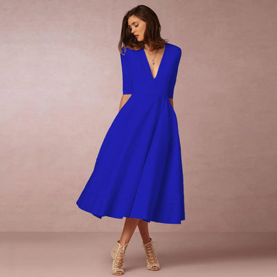 Hannelore | Elegantes Prinzessinnenkleid mit V-Ausschnitt