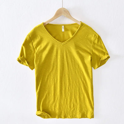 Klassisches Herren-T-Shirt mit V-Ausschnitt – Ewald