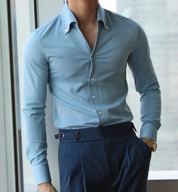 Draven | Elegantes Slim-Fit-Hemd mit Stehkragen