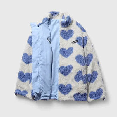 Vea | Flauschige Herz-Fleecejacke