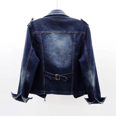 Fria | Bio-Denim Moto-Jacke mit Reißverschluss