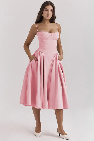 Ilona | Weich fließendes Midikleid